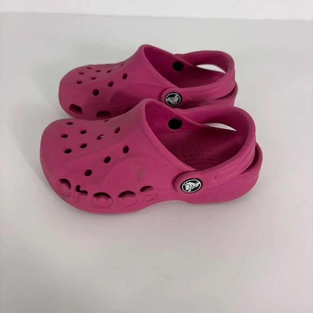 Crocs Pink Kid's Classic Clog Shoes Kid's‎ 10